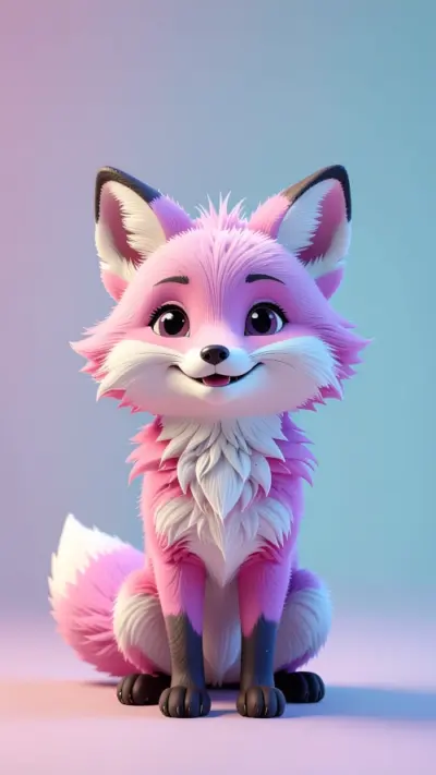 Renard digital rose mignon