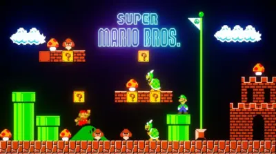 Super Mario Bros Retro Pixel Art