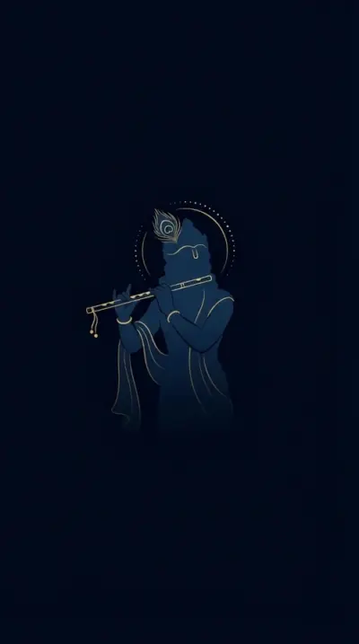 Krishna bleu minimaliste