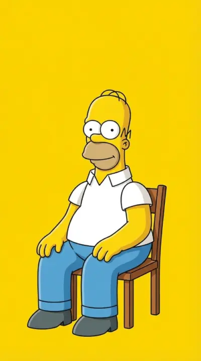 Homer Simpson sur une chaise