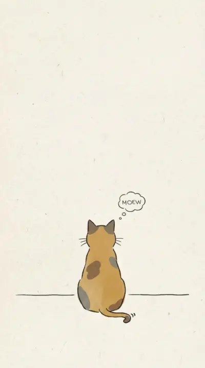 Chat minimaliste drole