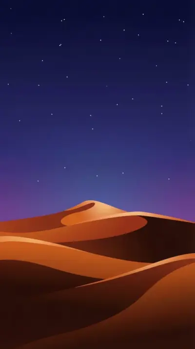 Nuit étoilée désert minimaliste