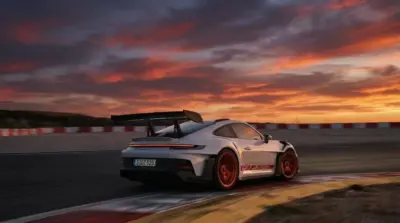 Porsche 911 GT3 RS on the track