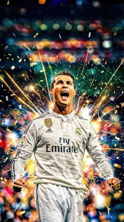 Cristiano Ronaldo celebrating at Real Madrid wallpaper HD 4K for phone