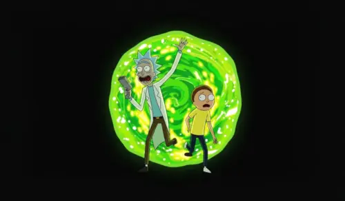 Dark background Rick and Morty wallpaper HD 4K for desktop