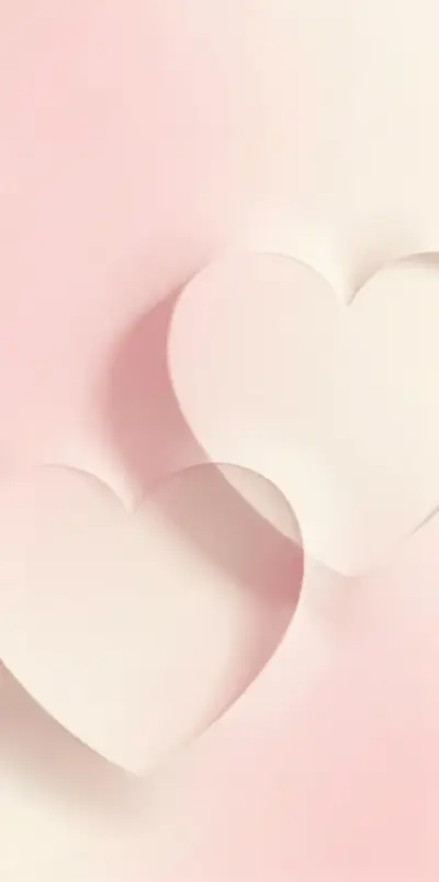 Cœurs roses amour minimaliste