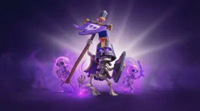 Arrière plan violet Skeletons Clash royale