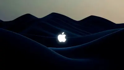 Vagues abstraite sombre Apple