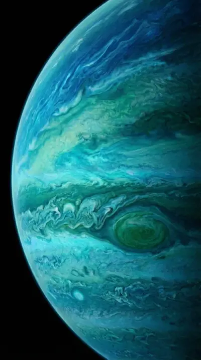 Planète géante gazeuse bleu pour mobile