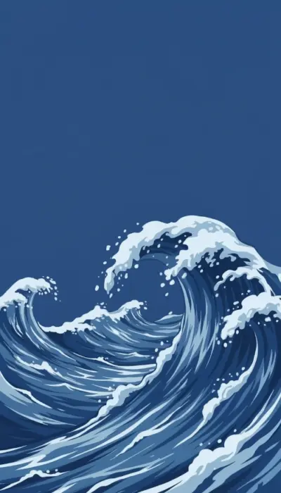Vague ocean bleu