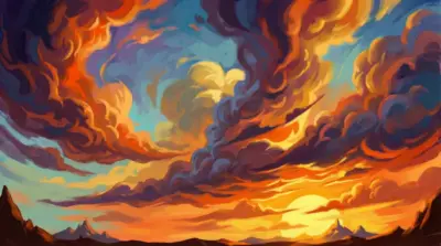 Colorful cloudy sky