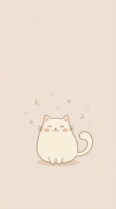 Chat mignon minimaliste