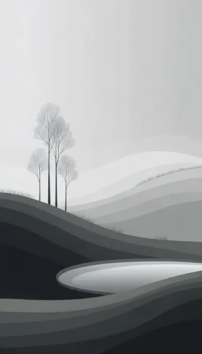Illustration minimaliste zen
