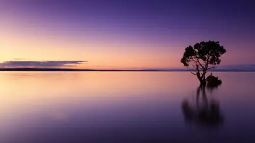 Lake at sunset wallpaper HD 4K for desktop