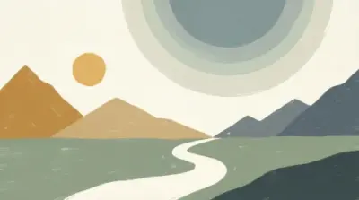 Minimalist landscape drawing wallpaper HD 4K for desktop