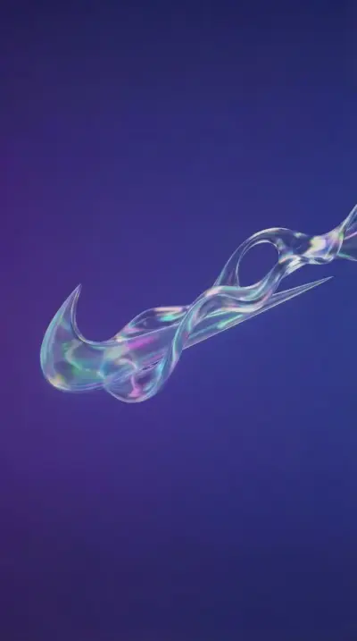 Logo liquide Nike abstrait fluide