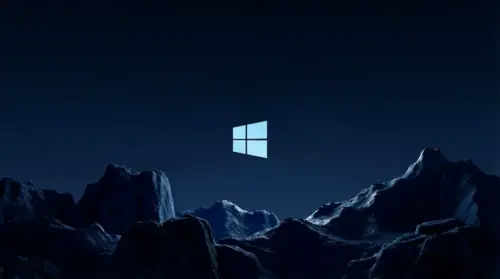 Windows 10 montagne sombre fonds d’écran HD 4K pour ordinateur