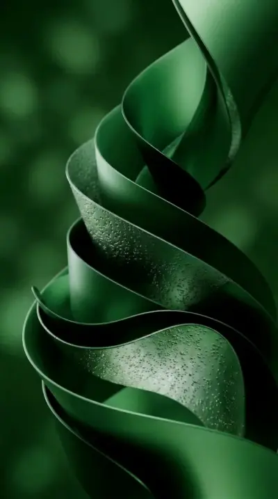 Forme abstrait vert 3D