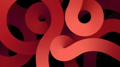 Modern abstract shapes with a red gradient