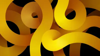 Abstract shapes with a modern yellow gradient