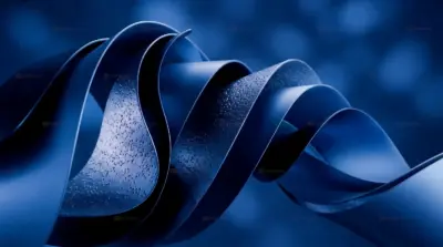 Arrière plan bleu abstrait et design 3D