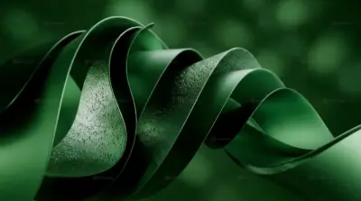 3D dark green abstract PC background