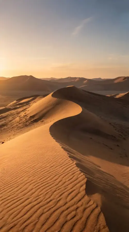 Desert dunes at sunset photograph
