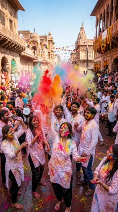 Explosion de couleurs Festival Holi en Inde