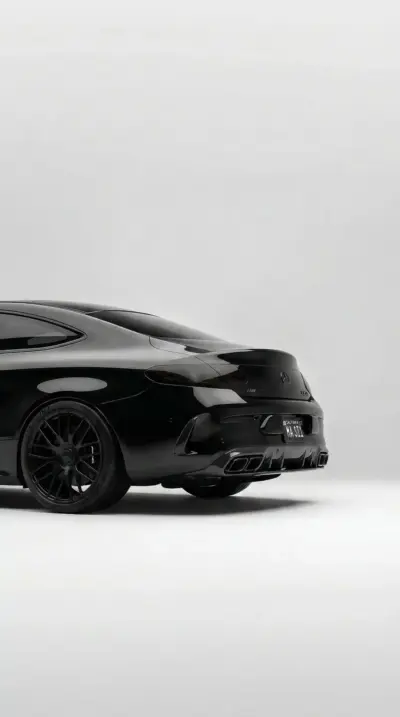 Arrière plan minimaliste Mercedes amg full black