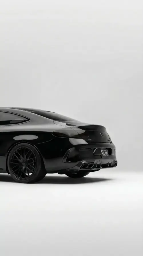 Minimalist background Mercedes AMG full black
