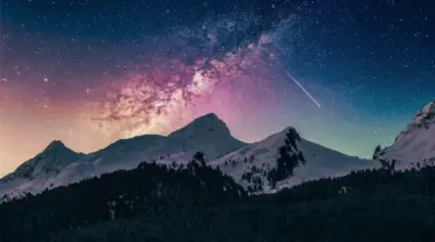 Milky Way above the mountains