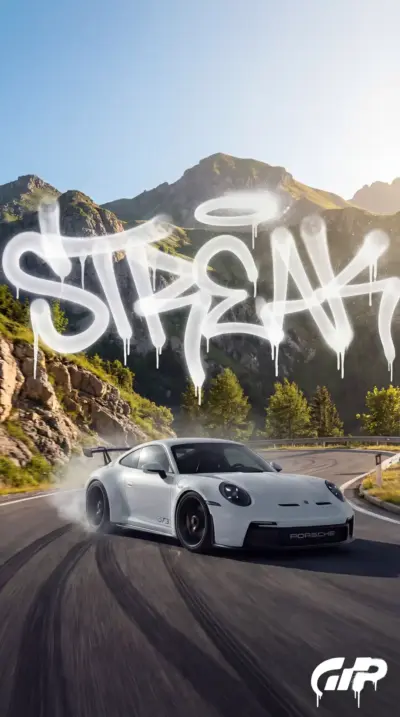Porsche 911 drift dans les montagnes