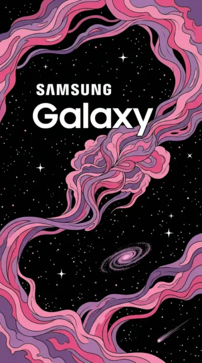Samsung Galaxy arrière plan illustration