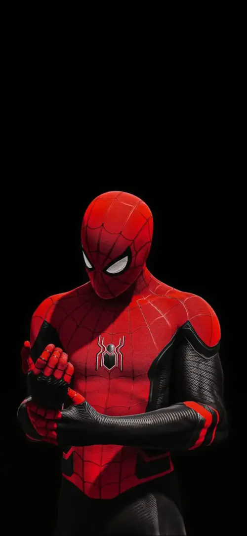Super-héros Spider Man fond noir