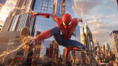 City background Superhero Spider-Man