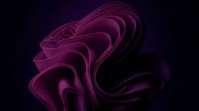 Windows 11 dark abstract purple shape