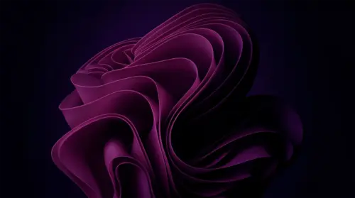 Windows 11 dark abstract purple shape wallpaper HD 4K for desktop