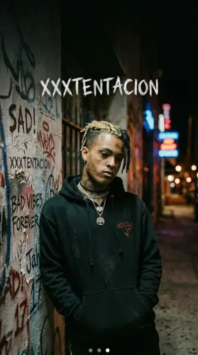 Portrait de XXXTentacion rue urbaine
