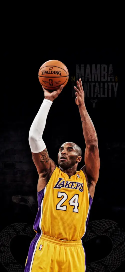 Kobe Bryant Lakers black mobile background
