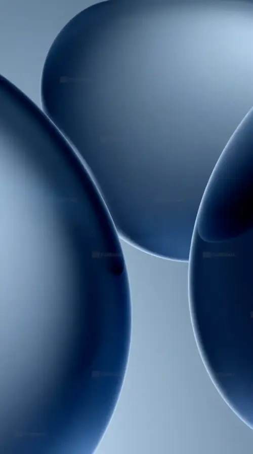 Abstract blue minimalist fluid shapes for mobile wallpaper HD 4K for phone