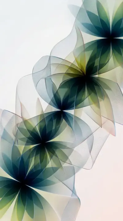 Abstract green floral design for iPhone 17