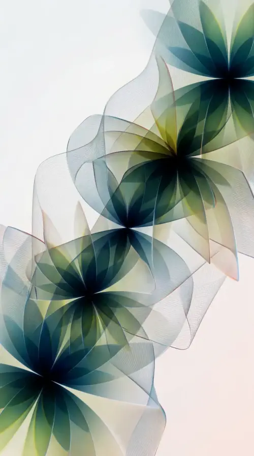 Abstract green floral design for iPhone 17 wallpaper HD 4K for phone