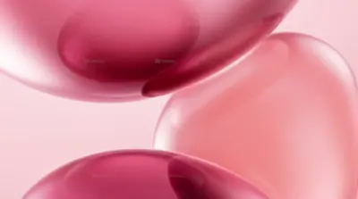 Abstract pink shapes with a soft gradient for MacBook