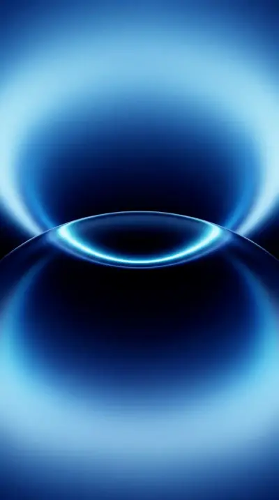 Bleu abstrait lueur minimal design pour iphone 17
