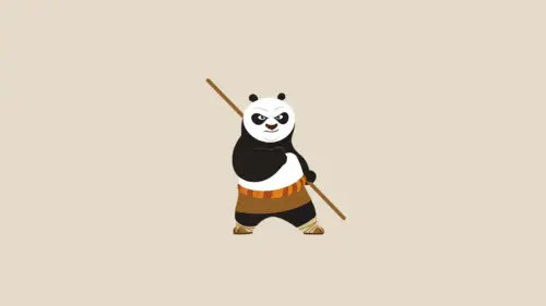 Kung Fu Panda Po Minimalist Cartoon