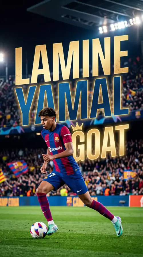 Lamine Yamal FC Barcelona goal action wallpaper HD 4K for phone