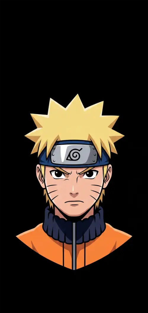 Naruto illustration on a black background