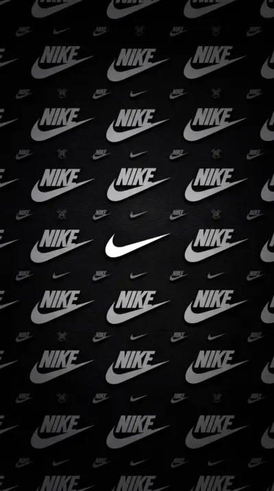 Nike logo minimalist black and white for mobile wallpaper HD 4K for phone