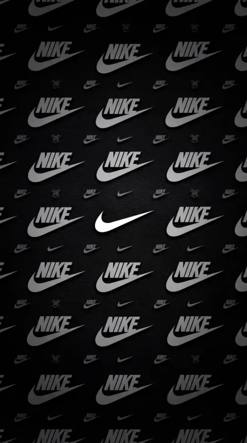 Nike logo minimalist black and white for mobile wallpaper HD 4K for phone