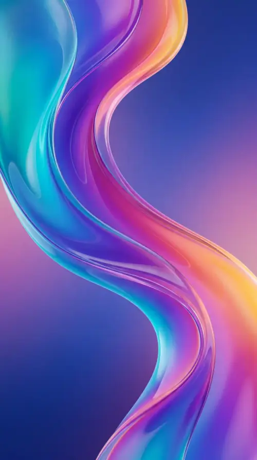 Fluid and colorful abstract shape for phone wallpaper HD 4K for phone